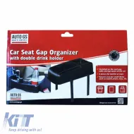Car Seat Gap Organizer with Double Cup Holder Black 22527-image-6296760