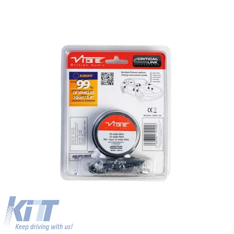 Car Speaker Vibe DΒ4-V4 Easy Fit 4"/10cm 60W Peak 20W RMS 1 Piece