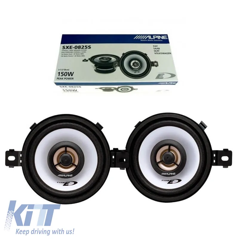 Car Speakers Alpine SXE-0825S 3.5''/8.6cm 150w Peak 20w RMS Coaxial 2 Way 2 Pcs