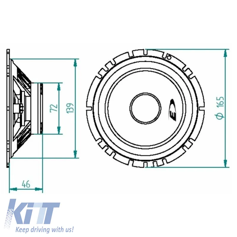 Car Speakers Alpine SXE-1750S Component 6.5"/16.5cm 280w Peak 45w RMS 2 Way Coaxial 2 Pcs