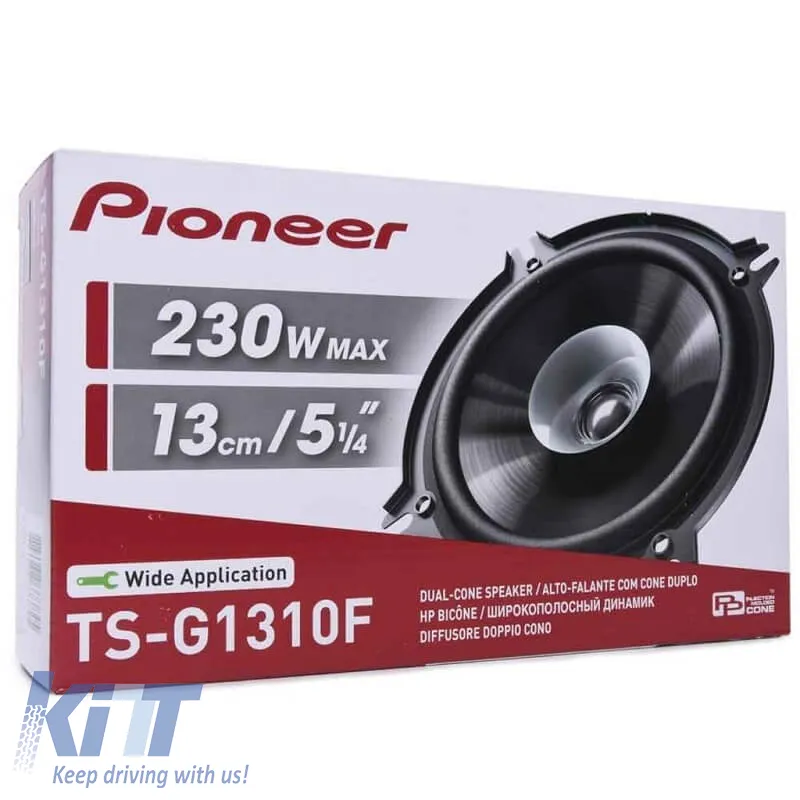 Car Speakers Pioneer TS-G1310F Double Cone 13cm 5.25" 35Watt Rms/230 Watt Max. 2 Pieces