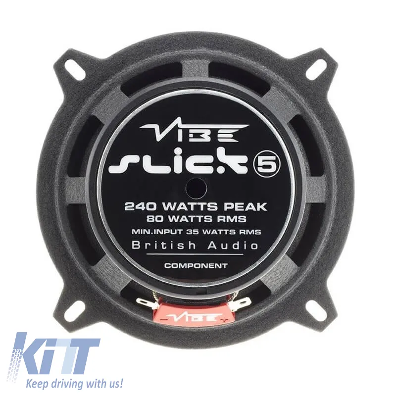 Car Speakers Vibe Slick 5C-V7 Component 5.25"/13cm 240w Peak 80w RMS 2 Way Set 6 Pieces
