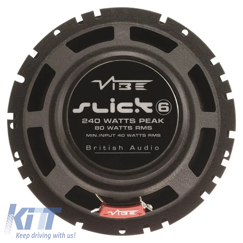 Car Speakers Vibe Slick 6-V7 6.5''/16.5cm 240w Peak 80w RMS 2 Way Pair 2 Pieces