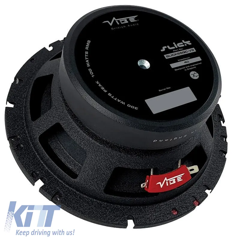 Car Speakers Vibe Slick 6SQC-V9 Component 6.5''/16.5cm 300w Peak 100w RMS 2 Way Set 6 Pieces