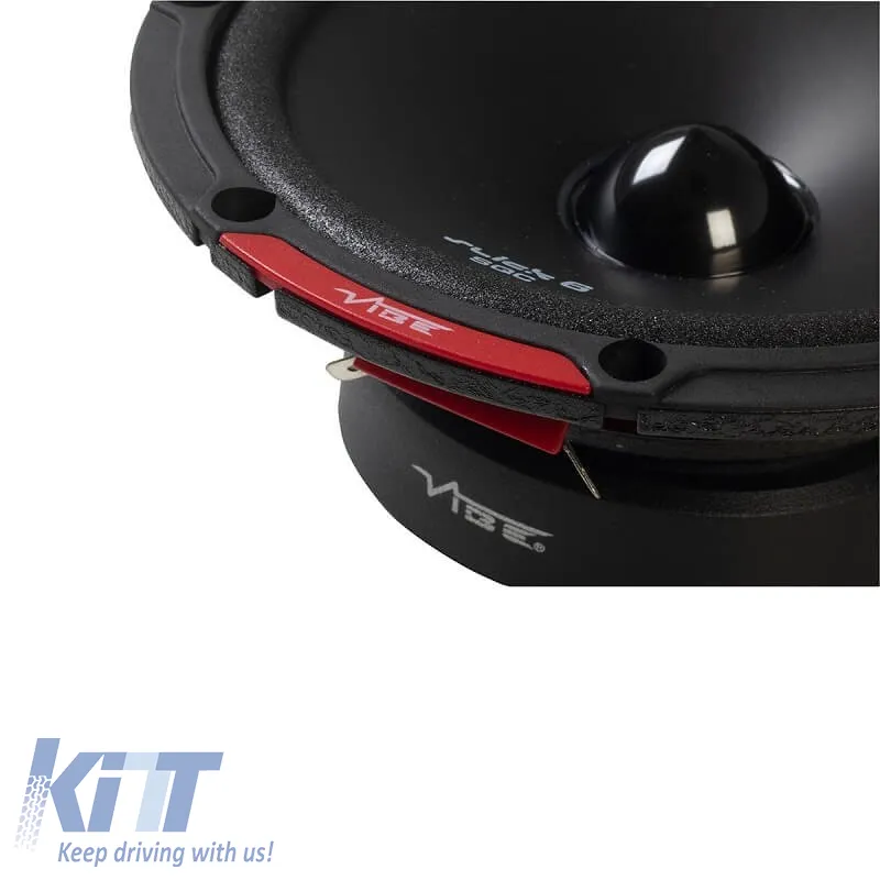 Car Speakers Vibe Slick 6SQC-V9 Component 6.5''/16.5cm 300w Peak 100w RMS 2 Way Set 6 Pieces