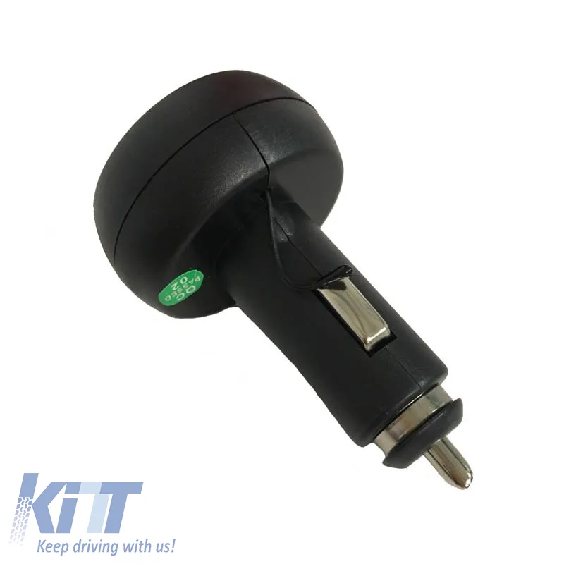 Car Voltmeter Thermometer USB Charger 3in1 With Red And Blue Numbers 99103