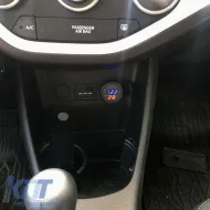 Car Voltmeter Thermometer USB Charger 3in1 With Red And Blue Numbers 99103-image-6297508