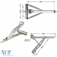 Caravan support jack swing-out support caravan stand crank support 500kg up to 580mm-image-6261438