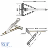Caravanenstütze mit ausklappbarem Stützarm, Caravanenständer, Kurbelstütze 500kg bis 580mm-image-6261438