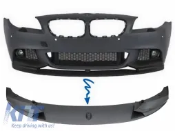 image-16-Carbon покритие на Спойлер на Предна Броня , подходящо за BMW 5 Series F10 F11 (2011-2017) Sedan Touring M-Performance дизайн