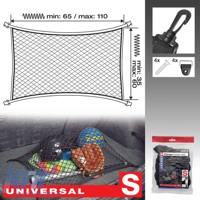 Cargo Net With Hooks Small 65cm-105cm x 35cm-60cm Car+ 3012355