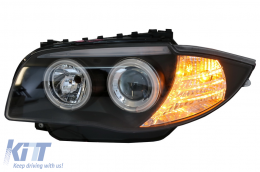 CCFL Angel Eyes Faros para BMW Serie 1 E87 E81 E82 E88 2004-2011 Negro-image-6082383