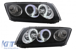 CCFL Angel Eyes Faros para Skoda Fabia 12.1999-2008 Negro Halógeno-image-6104048