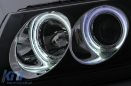 CCFL Angel Eyes Faros para Skoda Fabia 12.1999-2008 Negro Halógeno-image-6104108