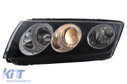 CCFL Angel Eyes Faros para Skoda Fabia 12.1999-2008 Negro Halógeno-image-6104109