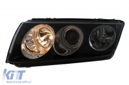 CCFL Angel Eyes Faros para Skoda Fabia 12.1999-2008 Negro Halógeno-image-6104112