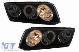 CCFL Angel Eyes Faros para Skoda Fabia 12.1999-2008 Negro Halógeno-image-6104113