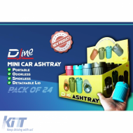 image-30-Cendrier de voiture taille mini sans odeur sans fumée ABS / Ensemble de 24