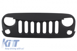 Central Front Grille suitable for JEEP Wrangler / Rubicon JK (2007-2017) Angry Bird Design Matte Black