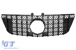 Central Front Grille suitable for Mercedes ML W164 Facelift (07.2008-2011) GT-R Panamericana Design Black - FGMBW164FGTRB