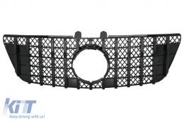 Central Front Grille suitable for Mercedes ML W164 Facelift (07.2008-2011) GT-R Panamericana Design Black