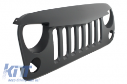 Central Front Grille with HID Bi-Xenon Headlights suitable for JEEP Wrangler Rubicon JK (2007-2017) Angry Bird Design-image-6025828