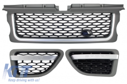 Central Grille and Side Vents Assembly suitable for Land Range Rover Sport L320 (2005-2008) Autobiography Look Platinum Black Edition