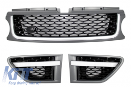 Central Grille and Side Vents Assembly suitable for Land Range Sport Facelift L320 (2010-2013) Autobiography Look Platinum Black Edition - RRFGA01FGB