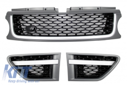 Central Grille and Side Vents Assembly suitable for Land Range Sport Facelift L320 (2010-2013) Autobiography Look Platinum Black Edition