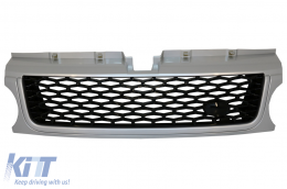 Central Grille and Side Vents Assembly suitable for Range Rover Sport Facelift (2009-2013) L320 Autobiography Look Silver Edition-image-6042546
