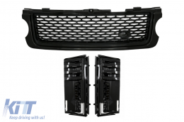 Central Grille and Side Vents Assembly suitable for Land Range Rover Vogue III L322 (2010-2012) Autobiography Look All Black Edition - CORRFGA02BB
