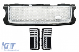 Central Grille and Side Vents Assembly suitable for Land Range Rover Vogue L322 III (2010-2012) Autobiography Look Black Edition