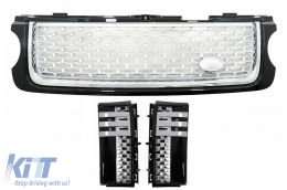 Central Grille and Side Vents Assembly suitable for Land Range Rover Vogue L322 III (2010-2012) Autobiography Look Black Edition - COFGRR02BS