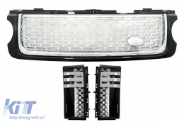 Central Grille and Side Vents Assembly suitable for Land Range Rover Vogue L322 III (2010-2012) Autobiography Look Black Edition