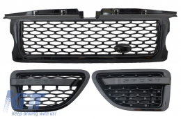 Central Grille and Side Vents Assembly suitable for Land Rover Range Rover Sport (2005-2008) L320 Autobiography Look All Black Edition