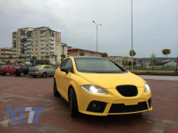 Central Grille avant Noir brillant pour SEAT Toledo Leon Altea 04-09 Cupra Look-image-6010772