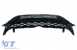 Central Grille en nid d'abeille pour Audi TT FV 8S 2015-2017 RS Look Noir brillant-image-6095282