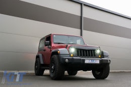 Central Grille Front Grille suitable for JEEP Wrangler / Rubicon JK (2007-2017) Angry Bird Design Piano Black-image-6000307