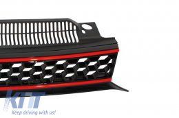 Central Grille Front Grille suitable for VW Golf 6 VI (2008-2012) GTI Design-image-6023219