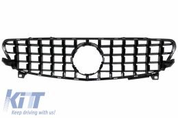Central Grille suitable for Mercedes A-Class W176 Facelift (09.2015-2018) A45 GT-R Panamericana Design Black Chrome-image-6037907