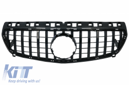 Central Grille suitable for Mercedes A-Class W176 (2012-08.2015) A45 GT-R Panamericana Design All Black - FGMBW176GTRBCN