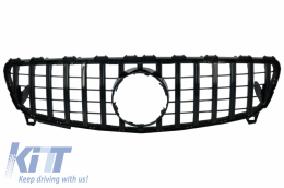 Central Grille suitable for Mercedes A-Class W176 Facelift (09.2015-2018) A45 GT-R Panamericana Design All Black