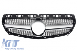 Central Grille suitable for MERCEDES Benz A-Class W176 (2012-2015) A45 Design Silver