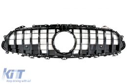 Central Grille Suitable for Mercedes CLS-Class C257 (2018-up) GTR Design Piano Black - FGMBC257GTRB