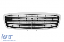 Central Grille suitable for Mercedes E-Class W211 S211 (2002-2006) Sport CL Design Chrome - FGMBW211CL