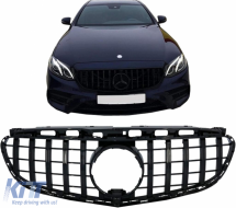 image-29-Central Grille suitable for Mercedes E-Class W212 S212 Facelift (2013-2016) GT-R Panamericana Design Full Piano Black