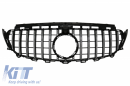 Central Grille suitable for Mercedes E-Class W213 S213 C238 A238 (2016-2019) GT-R Panamericana Design Black Chrome