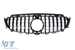 Central Grille suitable for Mercedes E-Class W213 S213 C238 A238 (2016-2019) GT-R Panamericana Design Black