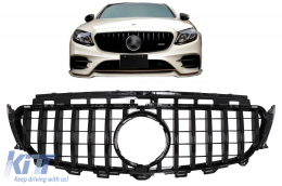 Central Grille suitable for Mercedes E-Class W213 S213 C238 A238 (2016-2019) GT-R Panamericana Design Black-image-6099970