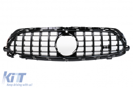 Central Grille suitable for Mercedes E-Class W213 S213 C238 A238 Facelift (2020-Up) Black - FGMBW213BFAP